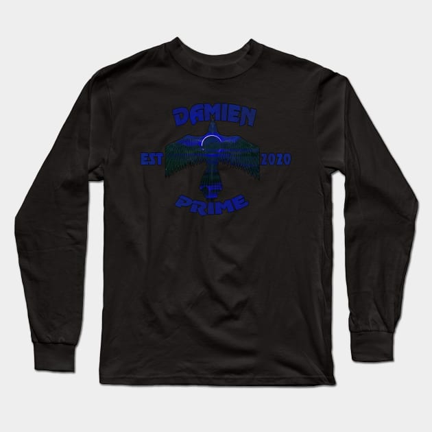 Damien Prime Blue Logo Long Sleeve T-Shirt by SGW Backyard Wrestling